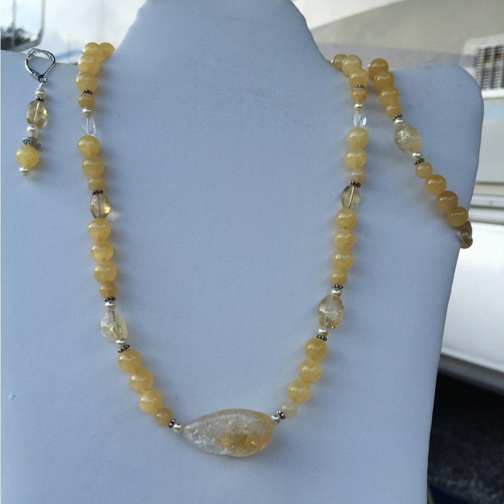 Yellow Beaded Necklace
